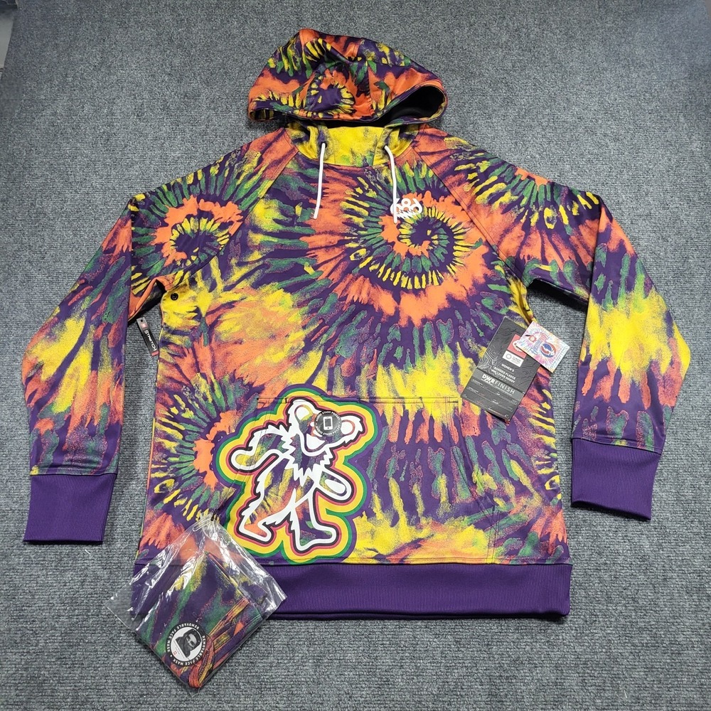 686 Women Bonded Fleece Pullover Hoody (L) Grateful Dead Tie Dye M2WCST32-GDTD